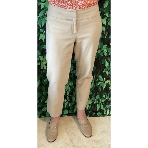 🤎 LOFT Julie Fit Khaki Ankle Pants – Size 4, Work/Travel Ready - Picture 3 of 6